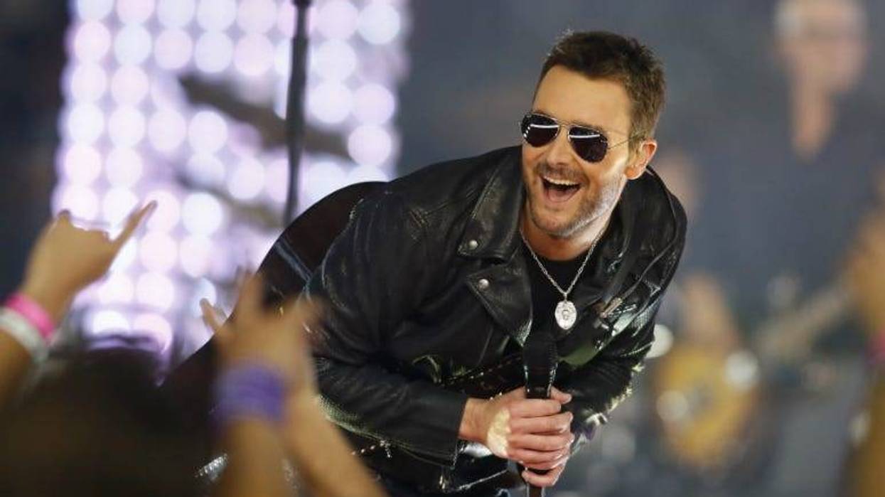 Eric Church performs during the halftime of the game between the Dallas Cowboys and the Washington Redskins at AT&T Stadium. Dallas won 31-26.