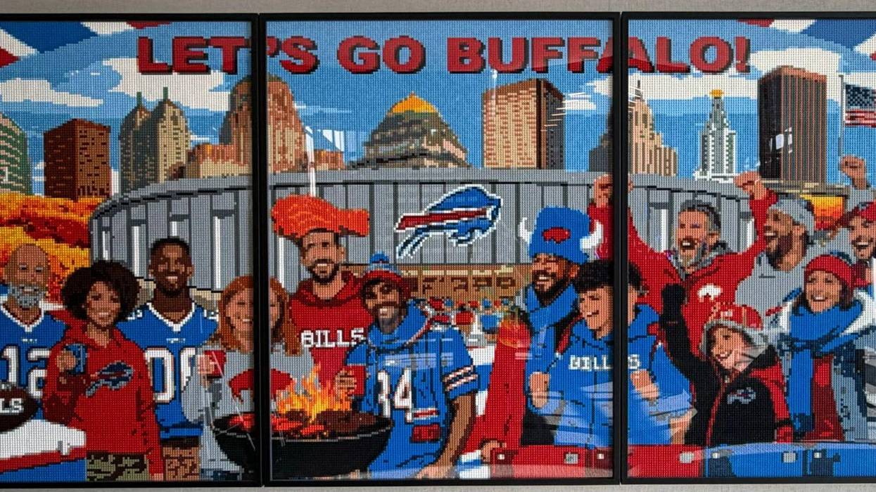 Eric Santiago-led Bills mosaic at Highmark Stadium