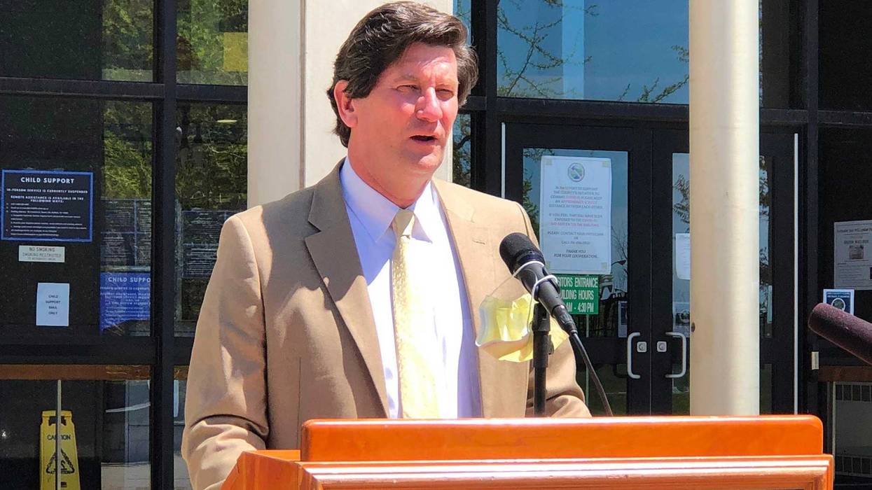 Erie County Executive Mark Poloncarz gives an update on the COVID-19 pandemic. May 20, 2020 (WBEN Photo/Mike Baggerman)