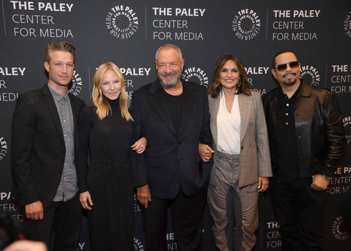 eter Scanavino, Kelli Giddish, Dick Wolf, Marishka Hargitay and Ice-T attend the "Law & Order: SVU" Television Milestone Celebration at The Paley Center for Media on September 25, 2019 in New York City.