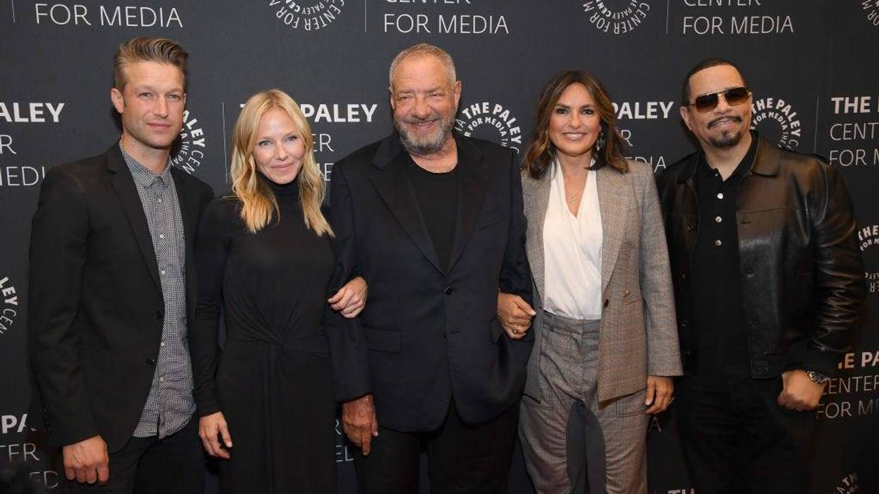 eter Scanavino, Kelli Giddish, Dick Wolf, Marishka Hargitay and Ice-T attend the "Law & Order: SVU" Television Milestone Celebration at The Paley Center for Media on September 25, 2019 in New York City.