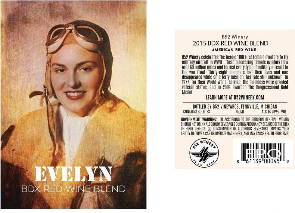 Evelyn Wine Label