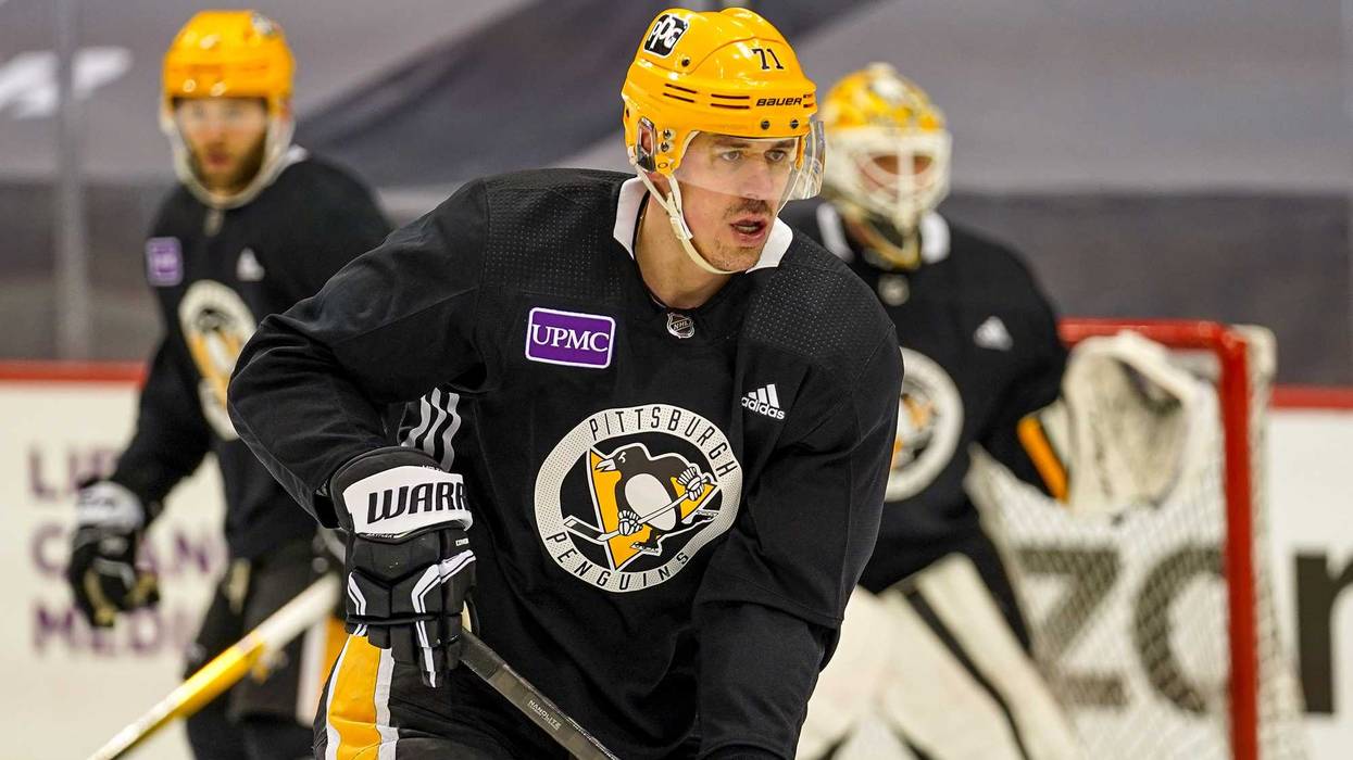 Evgeni Malkin in practice