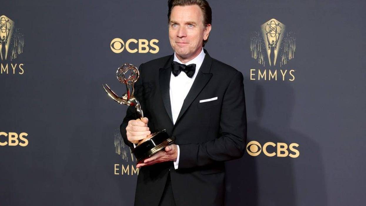 Ewan McGregor, winner of Outstanding Lead Actor in a Limited Series or Movie for 'Halston,' poses in the press room during the 73rd Primetime Emmy Awards at L.A. LIVE on September 19, 2021 in Los Angeles, California