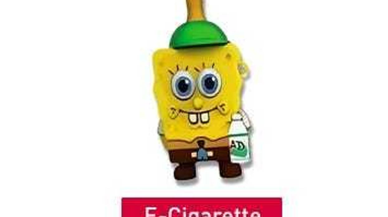 Example of an e-cigarette that looks like the title character from the children's cartoon "SpongeBob SquarePants".
