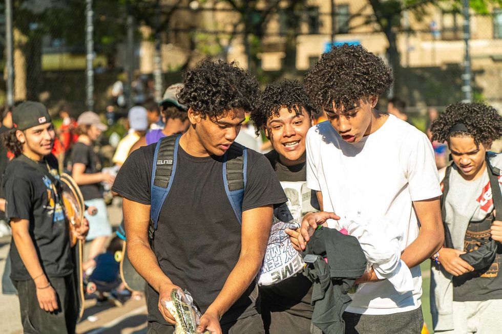 Excited prize winners