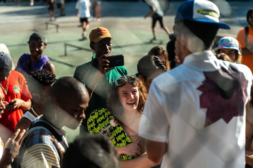 Excited prize winners