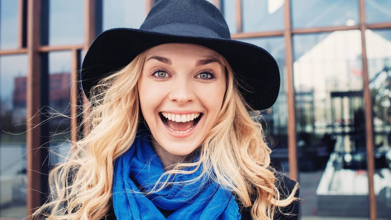 Excited woman