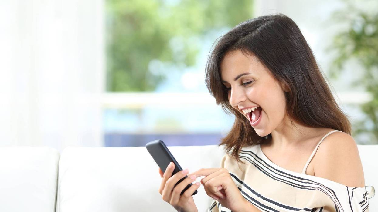 Excited woman