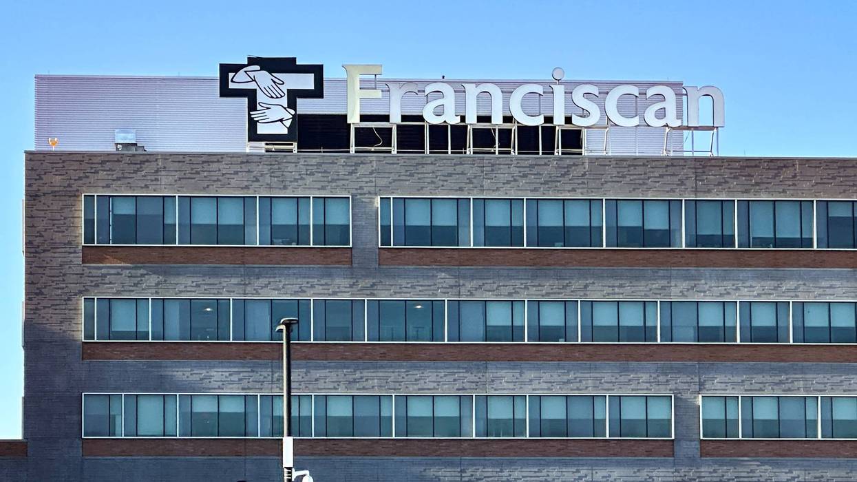 Exterior of Franciscan Hospital in Michigan City, Indiana USA