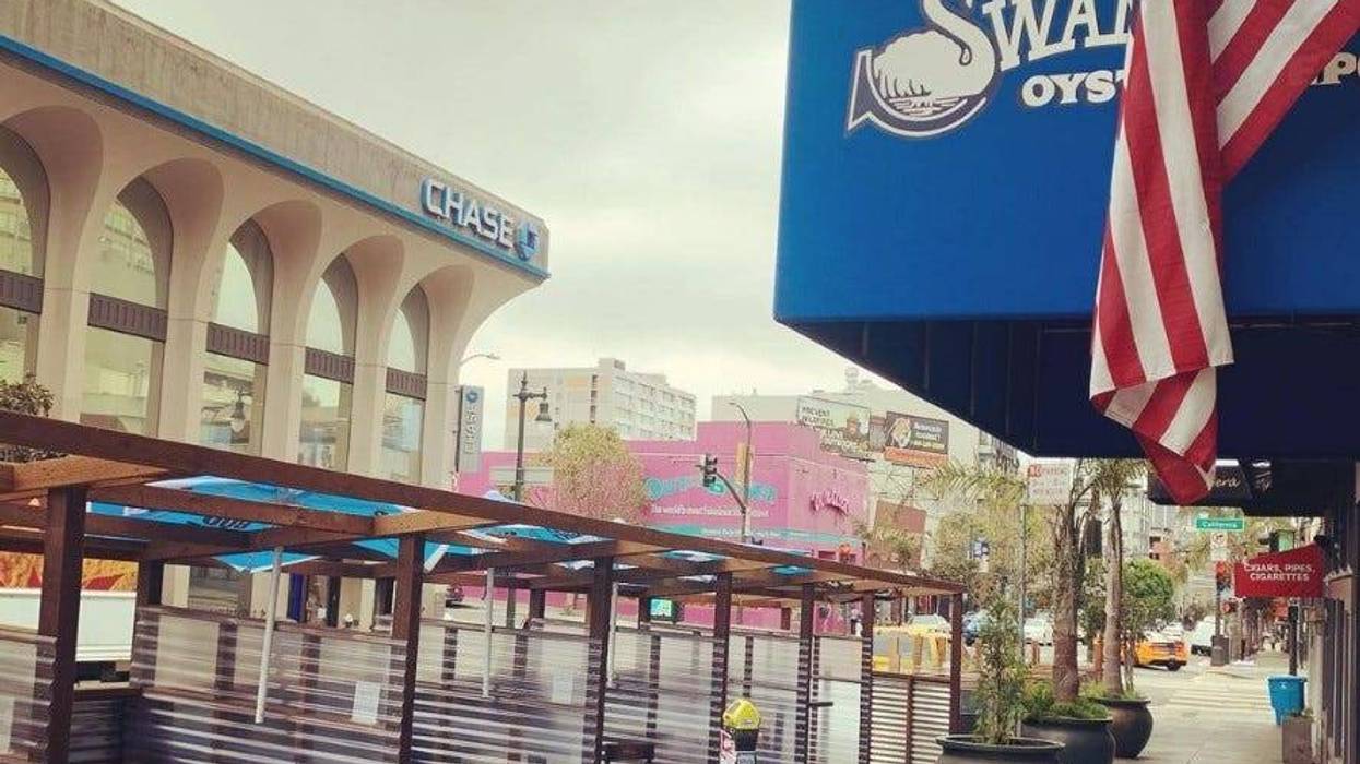 Exterior of Swan Oyster Depot in San Francisco.