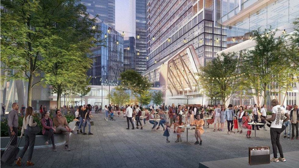 Exterior rendering at Penn