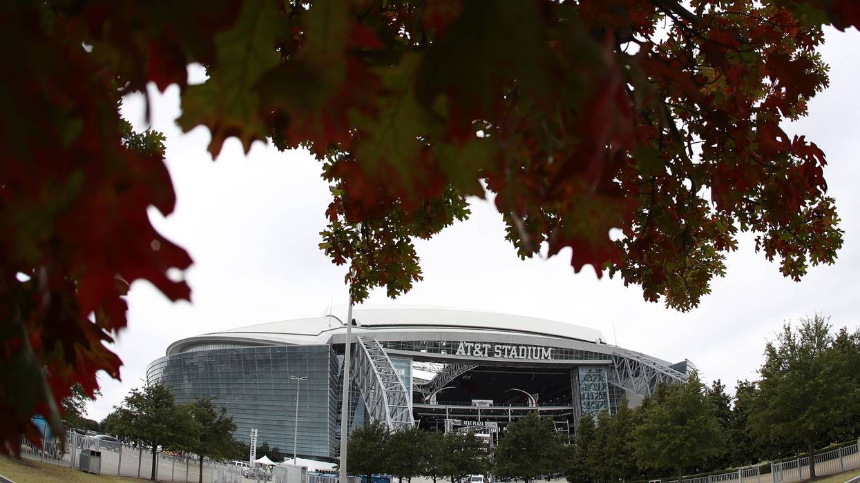 Exterior view of AT&T Stadium prior to a game between the Dallas Cowboys and the Pittsburgh Steelers on Nov. 8, 2020, in Arlington, Texas.
