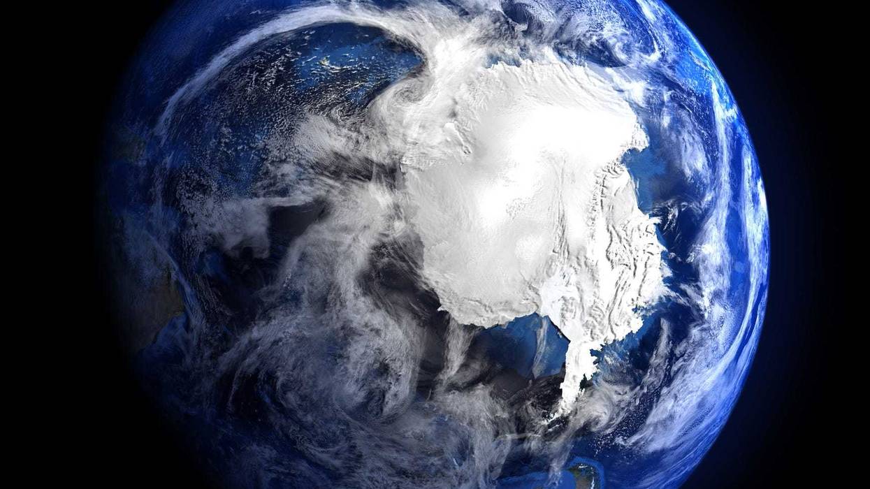 Extremely detailed image of Antarctica from space, including elements furnished by NASA.