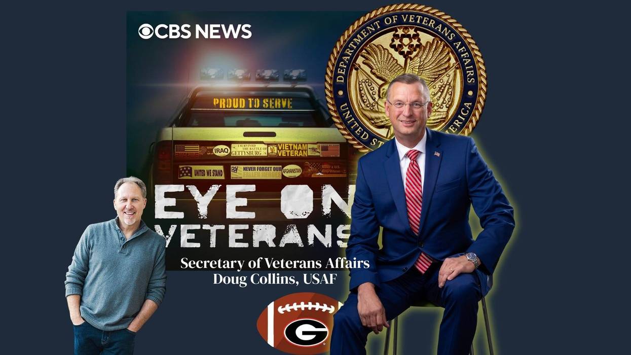 Eye on Veterans Podcast logo interview with VA Secretary Doug Collins