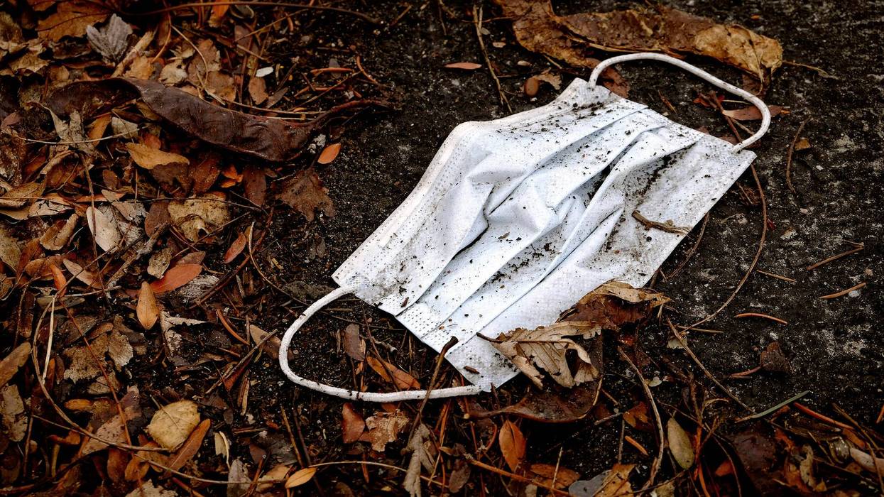 face mask on ground