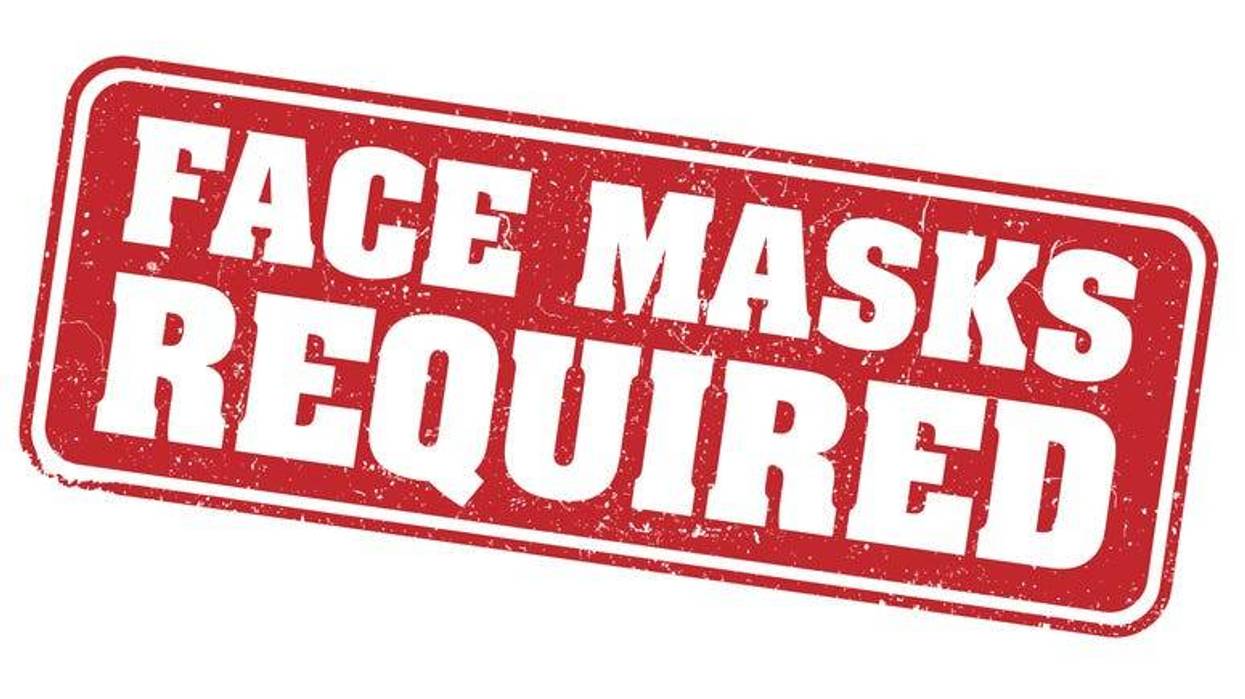 Face masks required sign