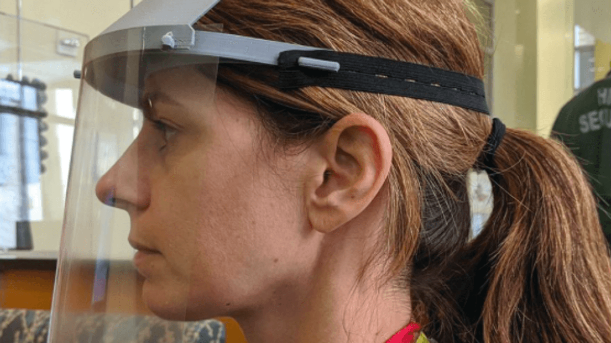 Face Shields Made 3-D Printer