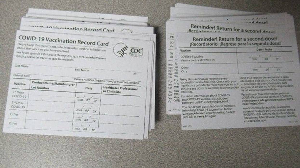 Fake vaccination cards