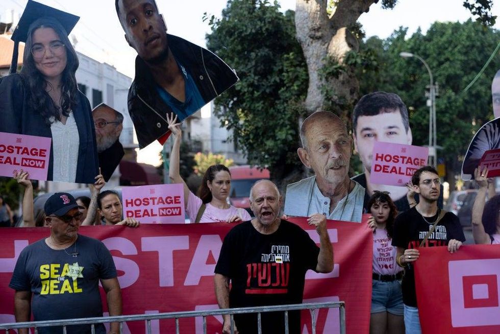 Families of hostages, held in the Gaza Strip since they were taken during Hamas