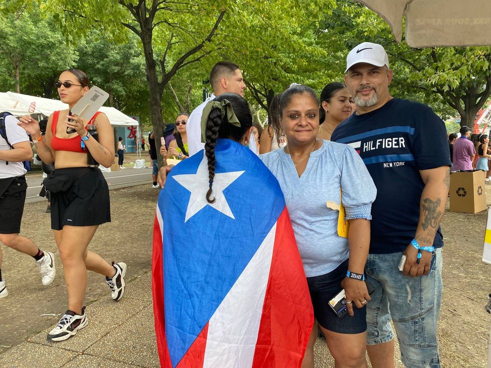 Families with cultural ties to Puerto Rico made the trip to Philadelphia to support performer Bad Bunny.