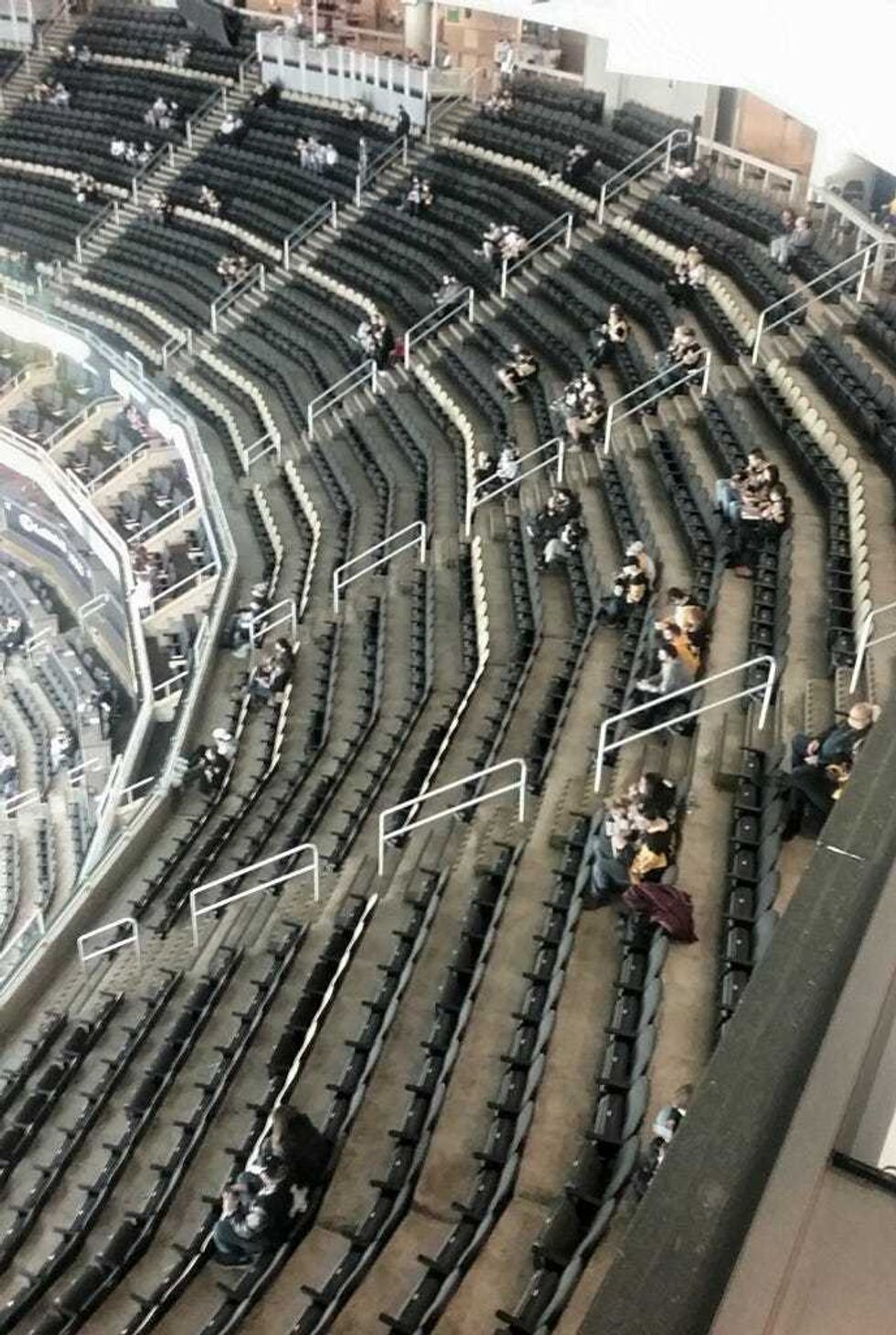 Fans in the stand at PPG Paints Arena