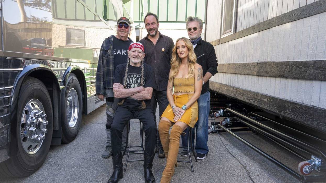 Farm Aid board artists at Farm Aid 2023. Neil Young, Dave Matthews, John Mellencamp, Willie Nelson and Margo Price.