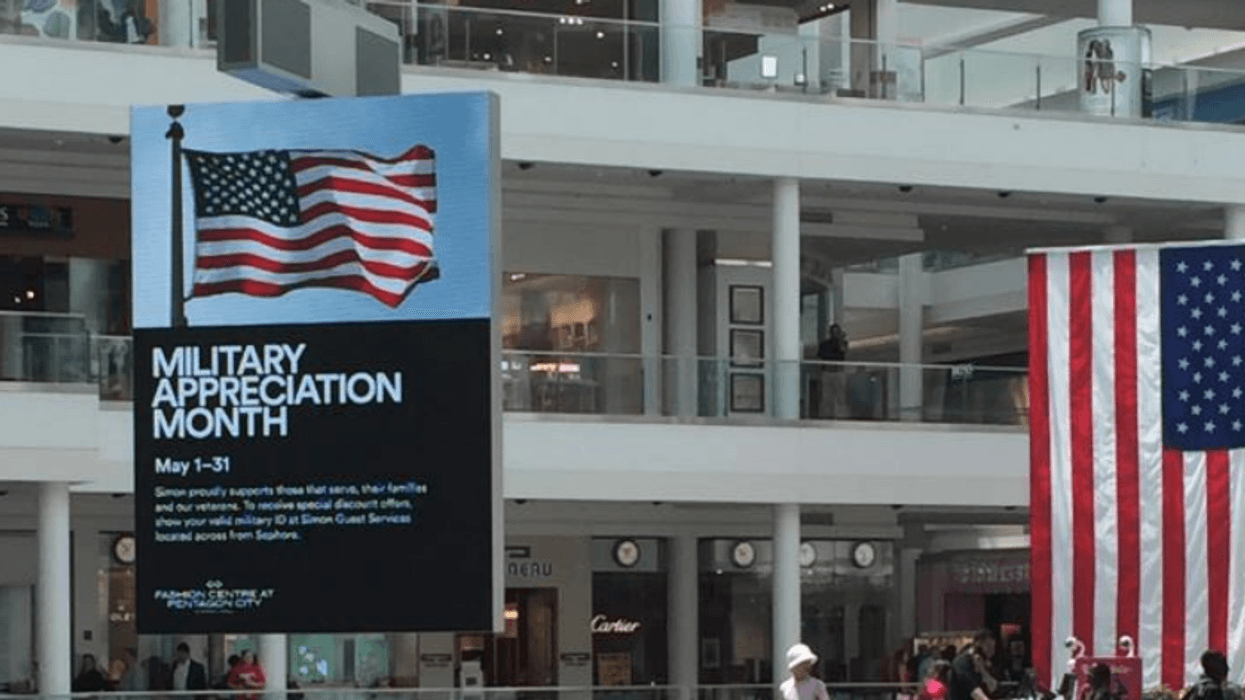 Fashion Centre at Pentagon City is celebrating military members all month
