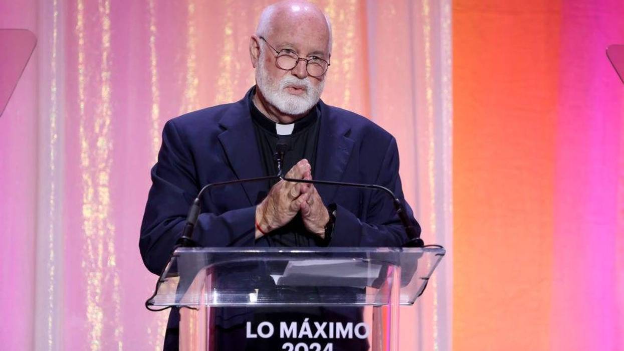 Father Greg Boyle, Founder, Homeboy Industries speaks on stage during Homeboy Industries' 2024 Lo Maximo Awards And Fundraising Gala at JW Marriott LA Live on April 27, 2024 in Los Angeles, California.