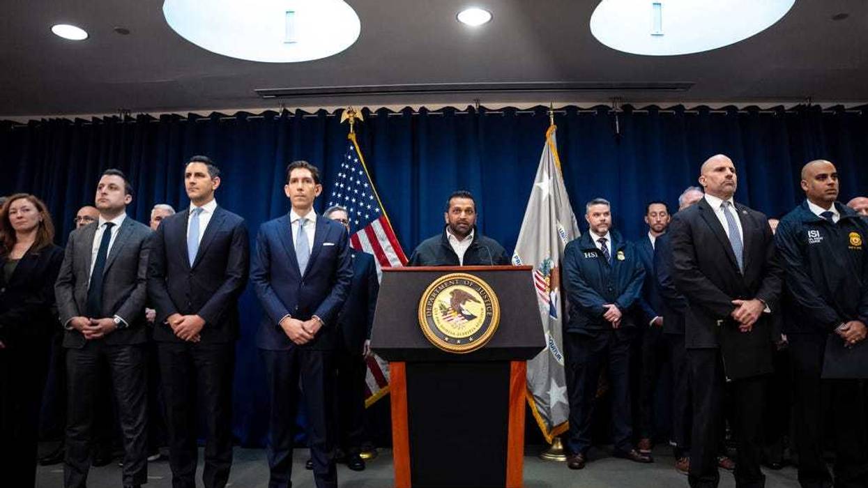 FBI director Kash Patel speaks at a press conference announcing the arrests of Portland Trail Blazers head coach Chauncey Billups and Miami Heat guard Terry Rozier in connection with a federal investigation into sports betting and illegal gambling, Thursday, Oct. 23, 2025, in New York.