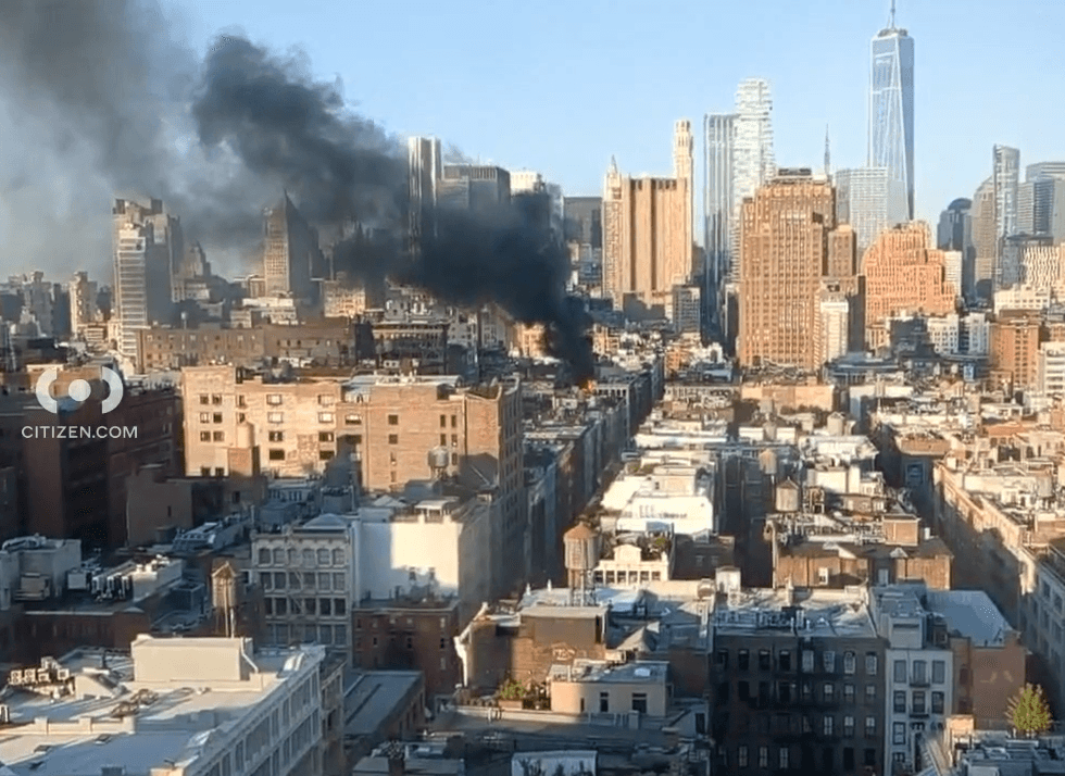 FDNY battle 3-alarm fire on rooftop of SoHo building