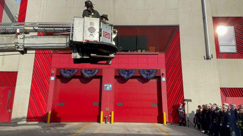 FDNY bunting ceremony honoring firefighter William "Billy" Moon II