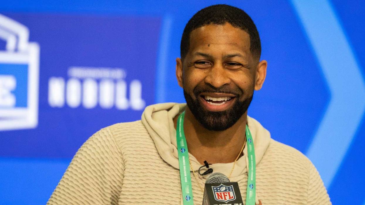 Feb 27, 2024; Indianapolis, IN, USA; Cleveland Browns Executive Vice President of Football Operations and General Manager Andrew Berry talks to the media at the 2024 NFL Combine at Indiana Convention Center.