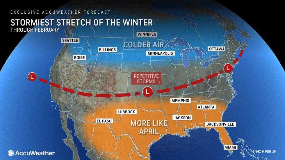February has had optimal conditions for winter storms