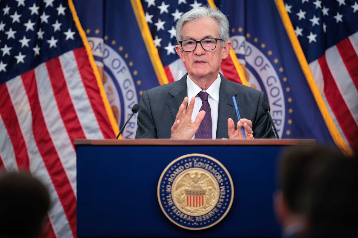 Federal Reserve Chairman Jerome Powell answers questions from reporters following the regular Federal Open Market Committee meetings at the Fed on July 30, 2025 in Washington, DC.