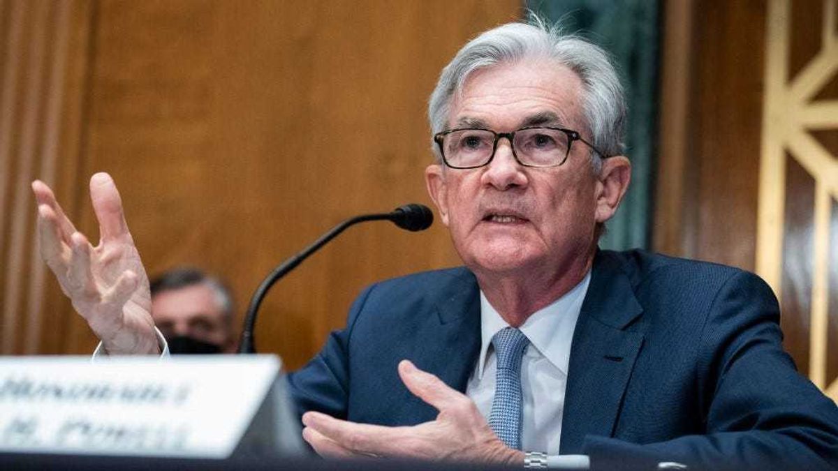 Federal Reserve Chairman Jerome Powell testifies at a Senate Banking Committee hearing titled The Semiannual Monetary Policy Report to the Congress in the Dirksen Building on Capitol Hill on March 3, 2022 in Washington, DC.