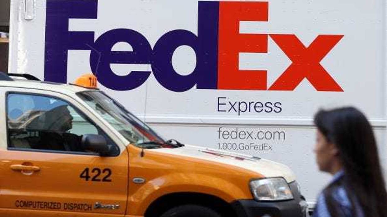 FedEx express truck.