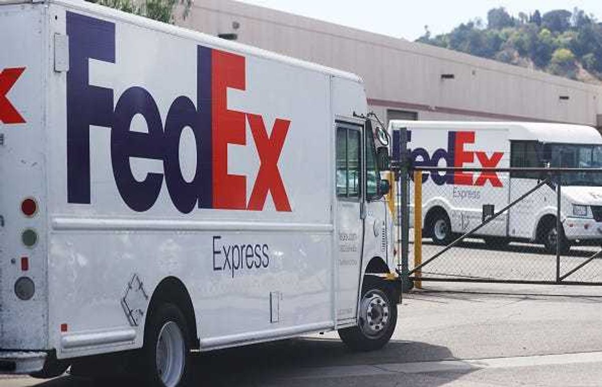 FedEx truck.