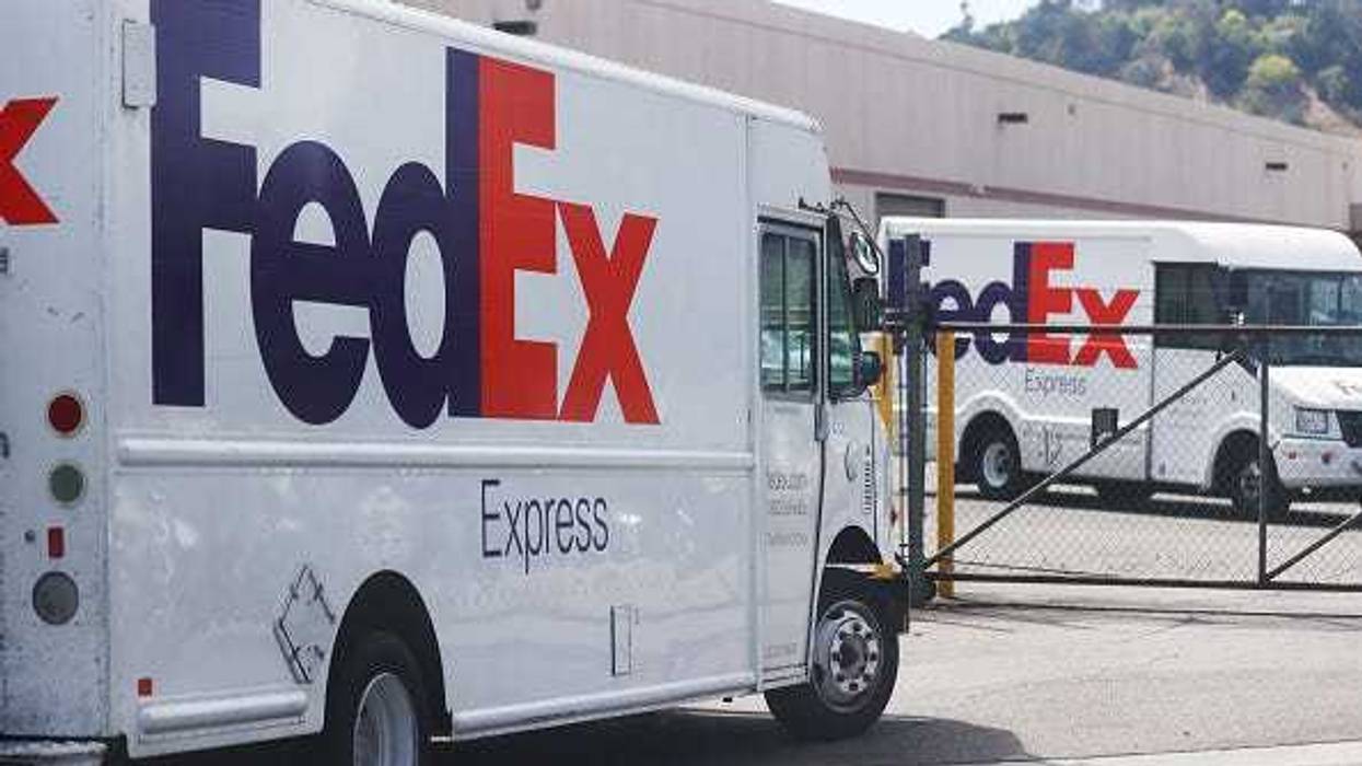 FedEx truck.