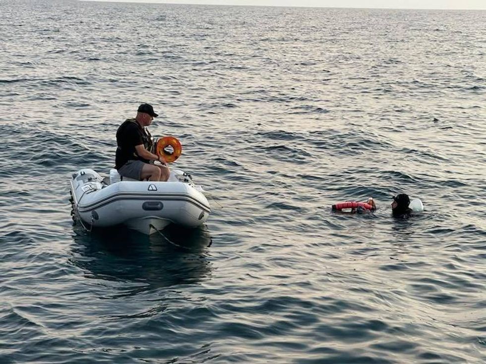 Feeding in open water