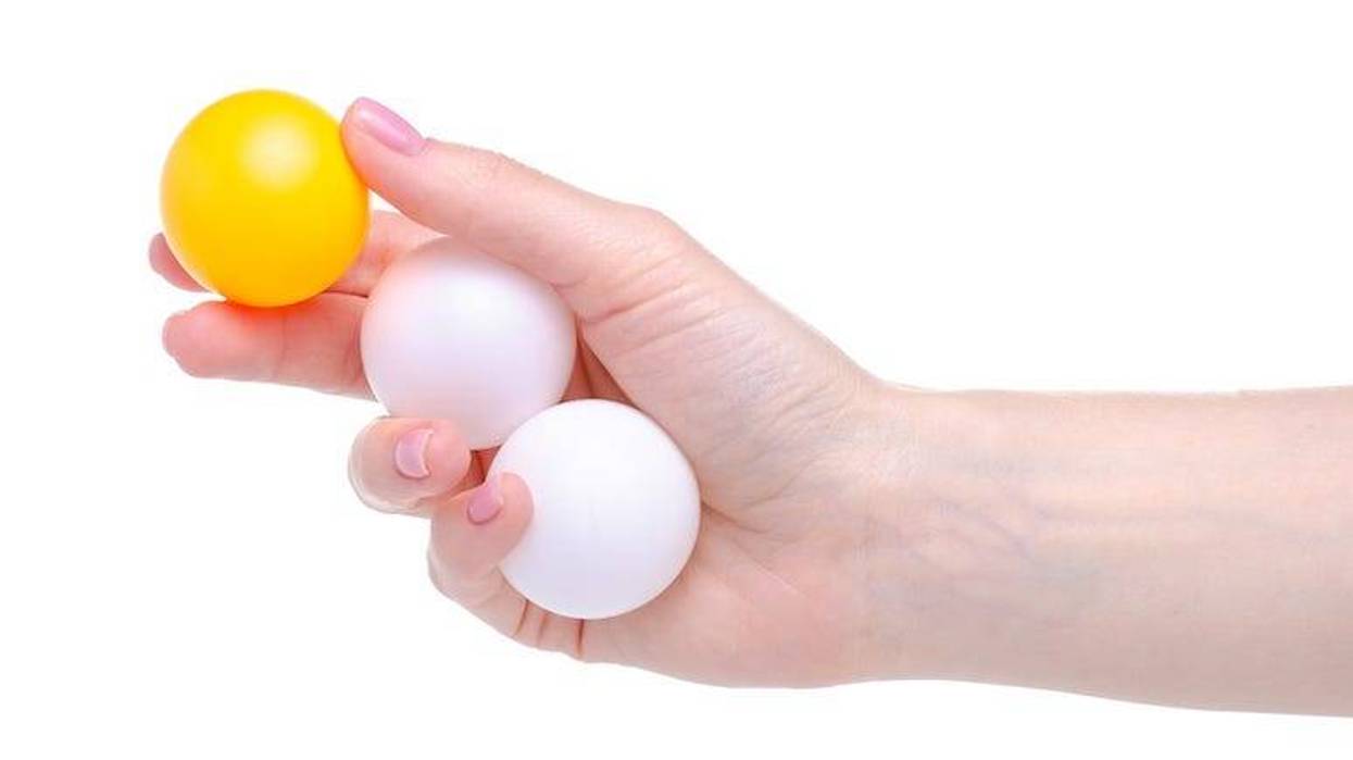 Female Hand, Ping Pong Balls