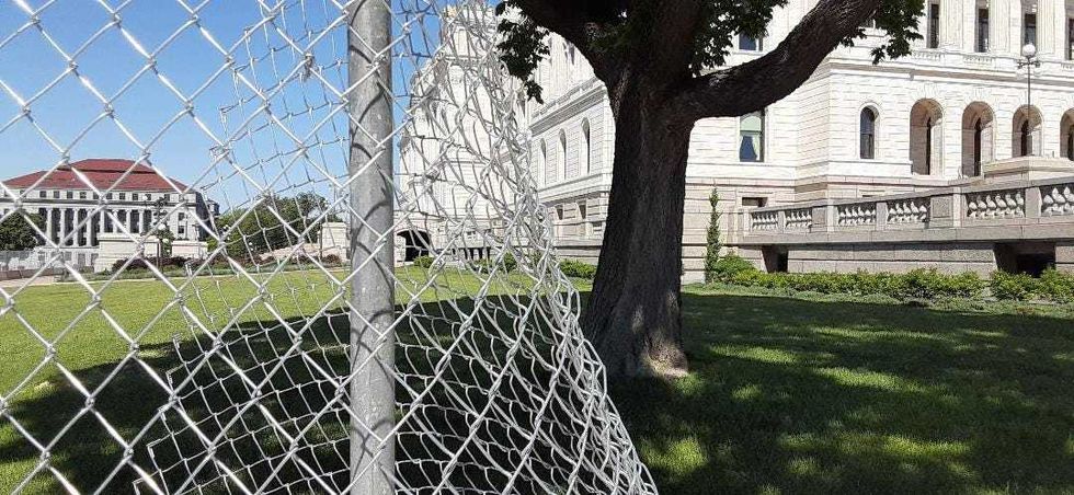 Fence at state capitol building