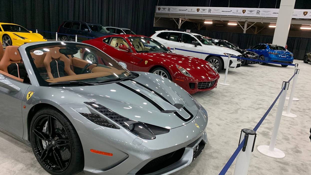 Ferrari cars at Detroit Auto Show