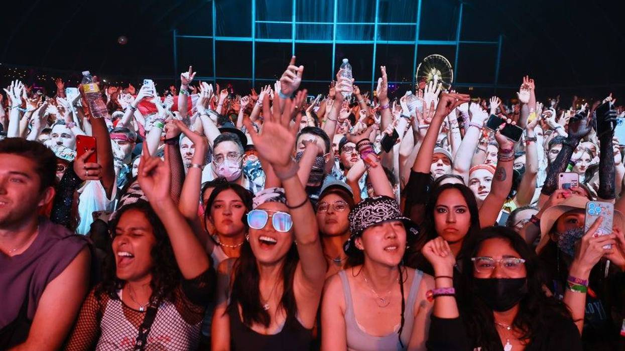 Festival goers are seen during the 2022 Coachella Valley Music And Arts Festival on April 24, 2022 in Indio, California.
