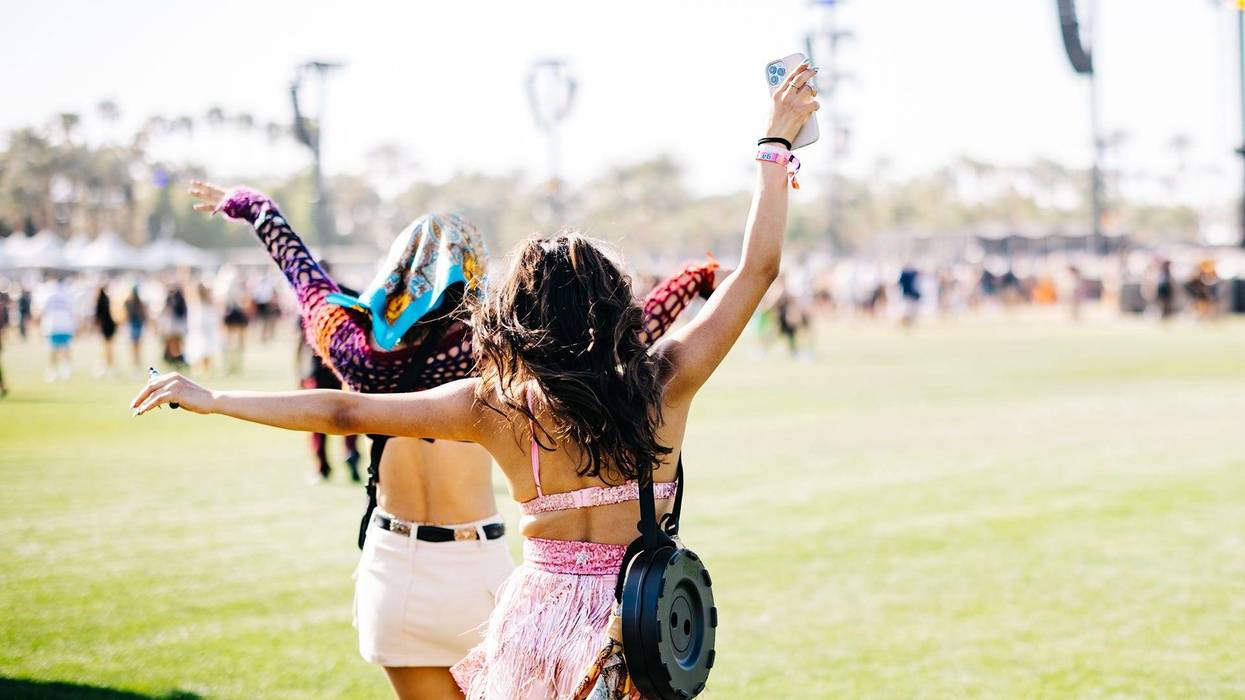 Festival goers attend Coachella