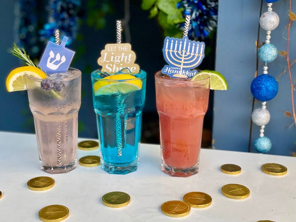 Festive cocktails with traditional Hanukkah flavors will be also available for $12 each, such as the Festival of Lights Martini, Gelt Martini, Mazel Tov, The Chosen MF and a Mensch Mule.