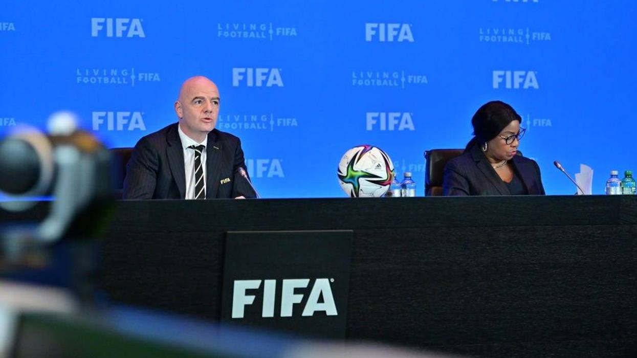 FIFA President Gianni Infantino and FIFA Secretary General Fatma Samoura