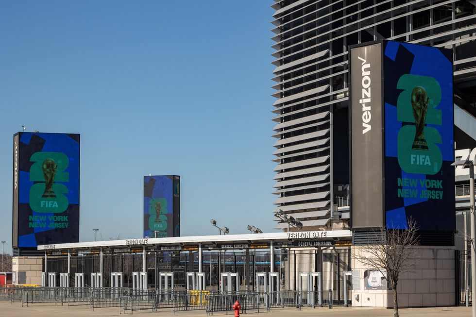 FIFA signage at MetLife Stadium in East Rutherford, New Jersey