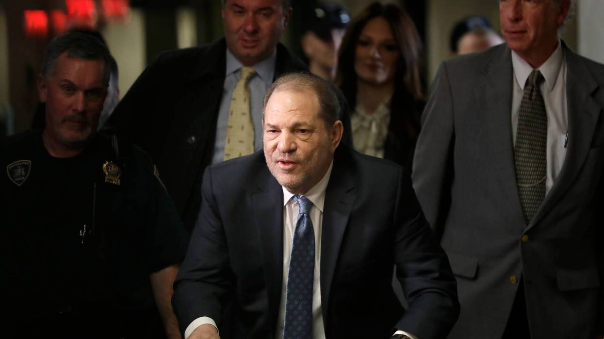 FILE - In this Feb. 24, 2020 file photo, Harvey Weinstein arrives at a Manhattan courthouse for jury deliberations in his rape trial in New York. New York prison officials have handed over Weinstein for transport to California to face sexual assault charges. The New York State Department of Corrections and Community Supervision says the transfer happened about 9:25 a.m. Tuesday, July 20, 2021. (AP Photo/Seth Wenig, File)