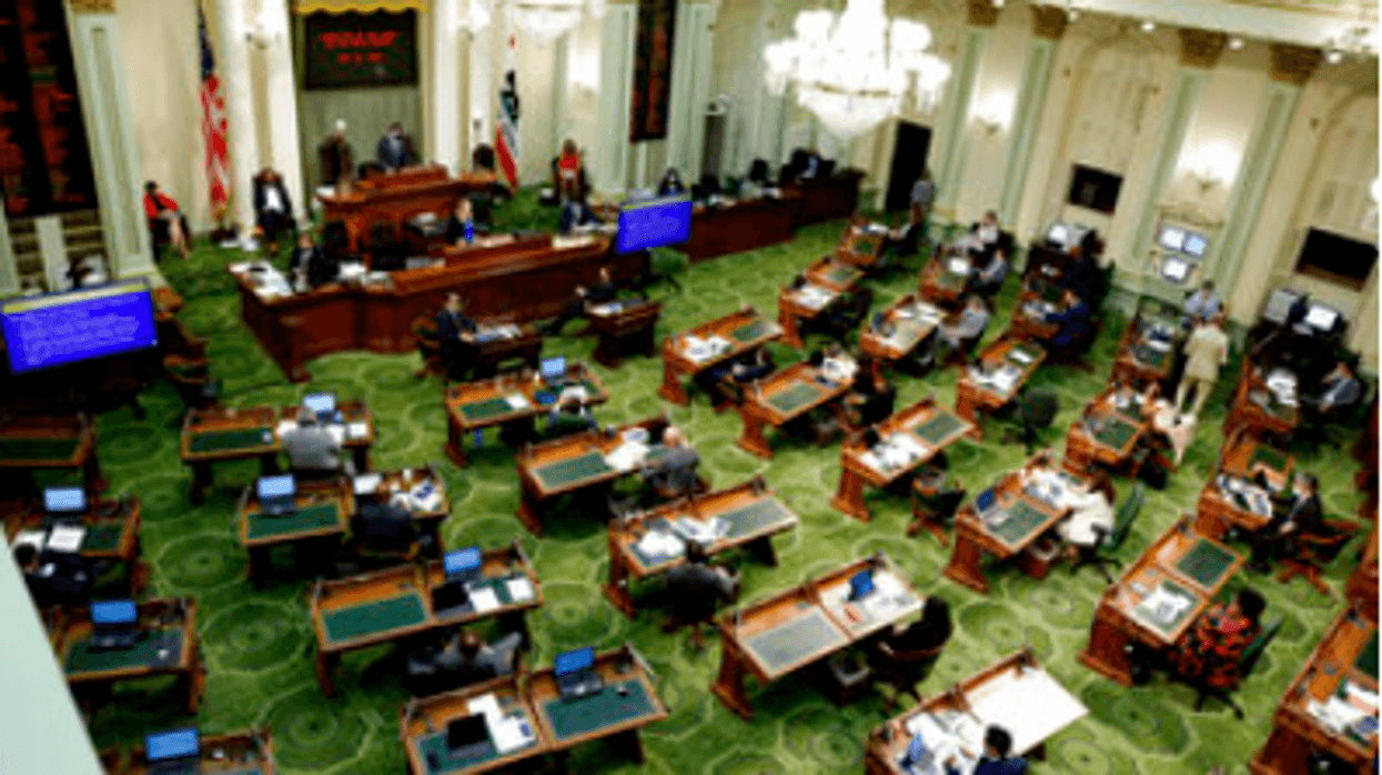 FILE - In this May 26, 2020, file photo, members of the state Assembly meet at the Capitol in Sacramento, Calif. Lawmakers will return to the Capitol, Monday, Jan. 3 for the final year of their two-year legislative session.